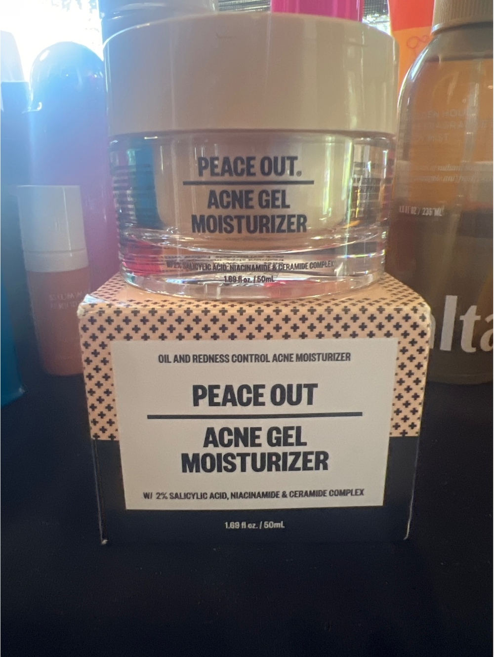 Peace Out Acne Gel Moisturizer 2% Salicylic Acid NIB New